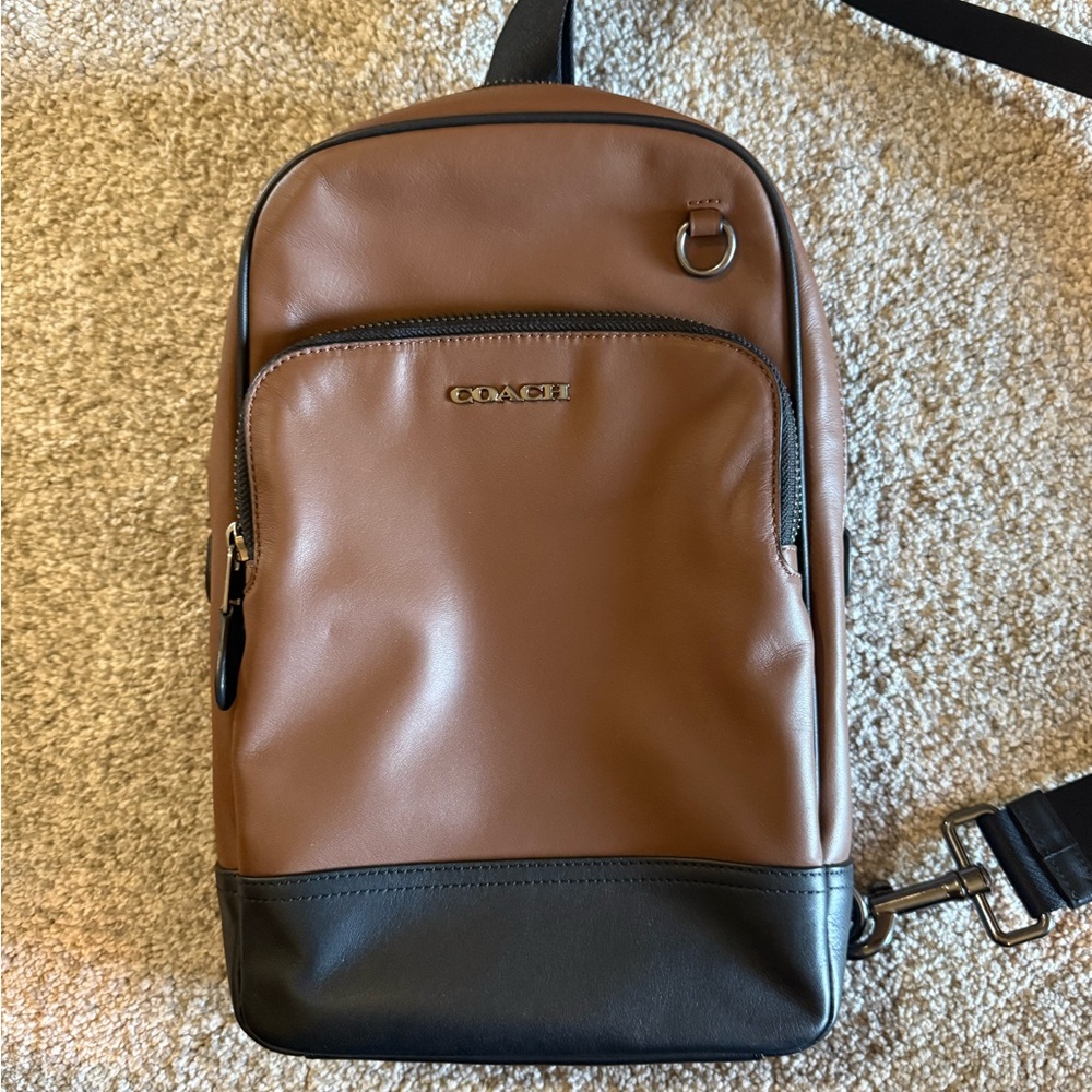 Coach Brown and Black Men's Bag